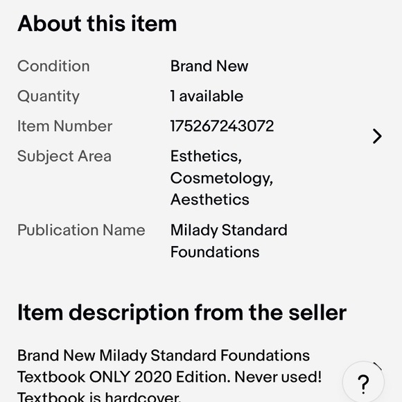 Milady Textbook Standard Foundations. Brand New 2020 edition hardcover - Picture 4 of 4